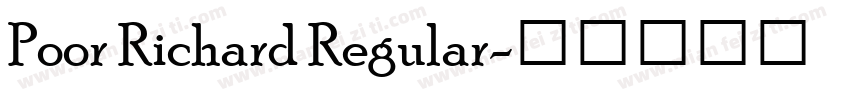 Poor Richard Regular字体转换